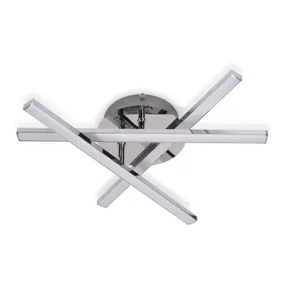 ValueLights Infinity Chrome Arm Crossover IP44 LED Ceiling Light