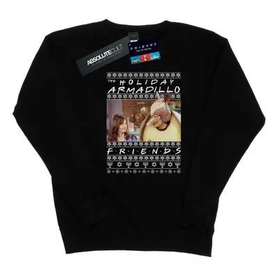 (M, Black) Friends Womens/Ladies Fair Isle Holiday Armadillo Sweatshirt