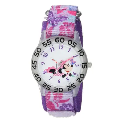 Disney Minnie Mouse Kids' Plastic Time Teacher Analog Quartz Nylon Str