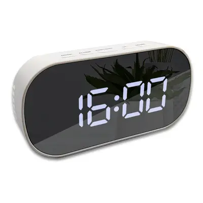 Multifunctional LCD Screen Electronic Clock Silent Mirror Slarm Clock LED Temperature Timer