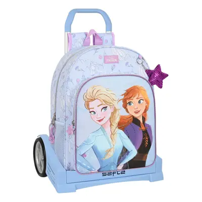 School Rucksack with Wheels Frozen Believe Lilac x x cm