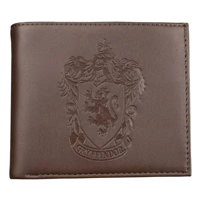 Harry Potter Gryffindor Logo Embossed Brown Wallet