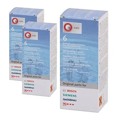 Genuine BOSCH Descaler Tablets for Morphy Richards Coffee Machine & Kettle (3x Packs of 6)