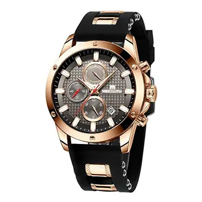 MEGALITH Mens Watches Chronograph Waterproof Watches for Men Analogue Designer Wrist Watches Qua