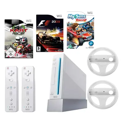 Nintendo Wii Console Car Racing Bundle Formula One - Kart Racer MySims