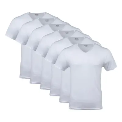 Gildan Men's V-Neck T-Shirts, Multipack, Style G1103, White (6-Pack), Large