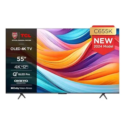 TCL 55C655K 55-inch QLED Pro Television, 4K Ultra HD, HDR Pro, Smart TV