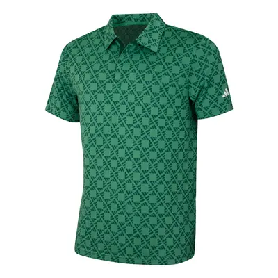 (XL, Collegiate Green) adidas Golf Mens U365T HEAT.RDY UPF 50+ Jacquard Button Polo Shirt