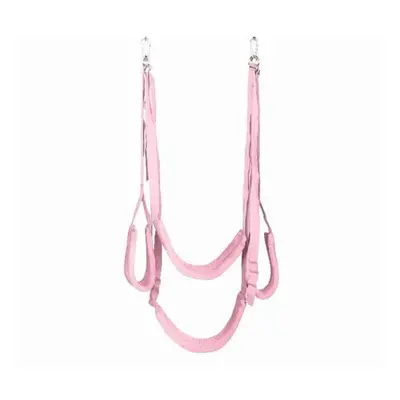 (pink) Soft Material Sex Swing Erotic Toys Of Strap Harness Rope Love Furniture With Metal Sling