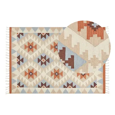 Cotton Kilim Area Rug x cm Multicolour DILIJAN