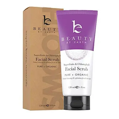 Face Scrub Exfoliating Face Wash - With Organic Aloe Vera, Gel Face Cleanser & Pore Exfoliator f