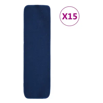 (blue, x cm) vidaXL 15x Anti Slip Stair Mats Rug Rectangular Multi Colours 60x25/75x20cm