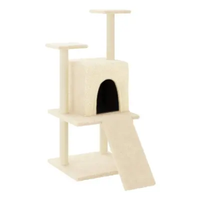 (cream) vidaXL Cat Tree Cat Tower with Sisal Scratching Posts Cat Cando Light Grey