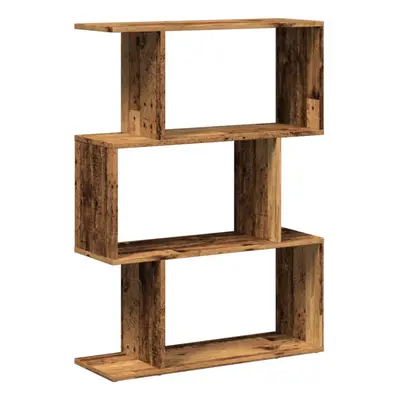 (old wood, x x cm) vidaXL Room Divider Bookcase 6-Tier Shelf Bookshelf Engineered Wood