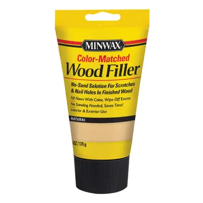 Minwax Color-Matched Wood Filler (170 g, Natural) | Easy-to-Use Repair Solution for Cracks and H