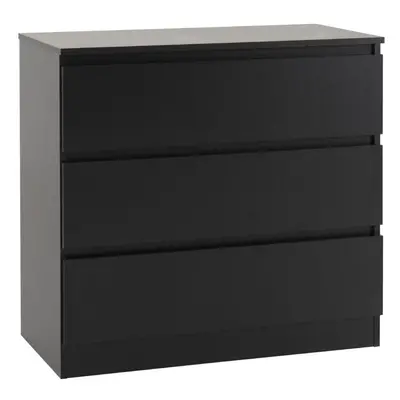 (Black) Malvern Drawers Chest in Black/Grey/White/Oak