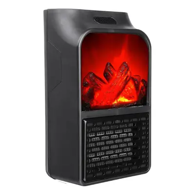 (EU Plug) 3D Flame 500W Wall-Mount Electric Fireplace Heater with Remote Control