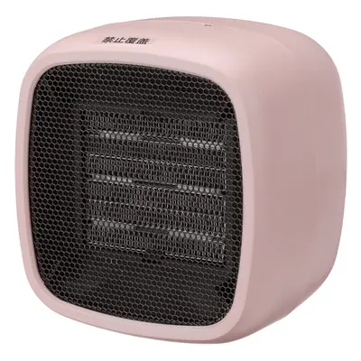 (Pink) 400W Mini Desktop Electric Heater with Negative Ion, Low Noise for Home/Office