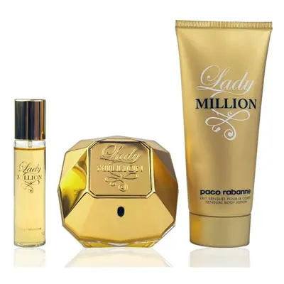 Paco Rabanne Lady Million Gift Set 80ml EDP + 10ml EDP + 100ml Body Lotion