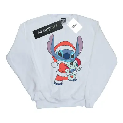 (L, White) Disney Mens Lilo And Stitch Stitch Christmas Sweatshirt