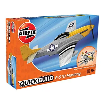 Airfix QUICKBUILD P-51D Mustang Aircraft Model Kit - Construction Toys for 6+ Year Old Boys - Ai