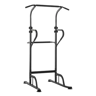 HOMCOM Power Tower Multi-Function Pull Up Station w/ Adjustable Height for Gym