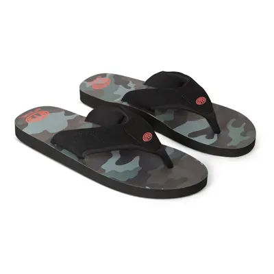 (7 UK, Black) Animal Mens Jekyl Camouflage Recycled Flip Flops