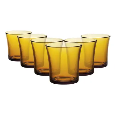 6x Amber 210ml Lys Tumbler Glasses - Glass Water Wine Whiskey Gin Juice Cocktail Drinking Glassw