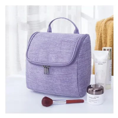 (Purple) Large Capacity Travel Storage Bag Cation Oxford Cloth Wash Bag Outdoor Hanging Cosmetic