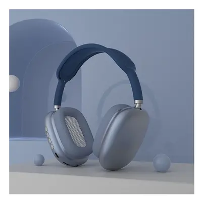 (a-Blue) P9 Air Max Wireless Stereo Bluetooth Music Headphones With Microphone Noise Canceling T