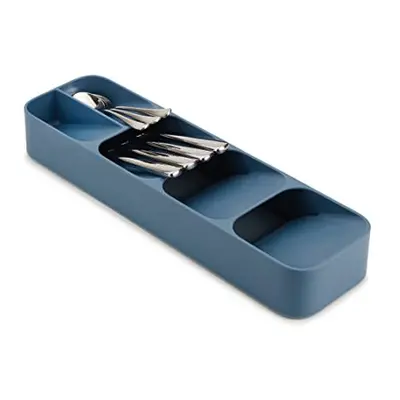 Drawer Store - Compact Cutlery Drawer Organizer, compartments, holds 24+ pieces - Blue