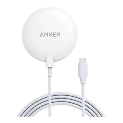 Anker PowerWave Magnetic Pad Lite, with ft Built-In USB-C cable, Magnetic Wireless Charger (Pad)