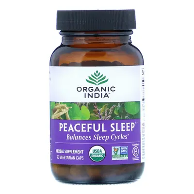 Organic India, Peaceful Sleep, Vegetarian Caps