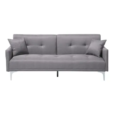 Fabric Sofa Bed Grey LUCAN