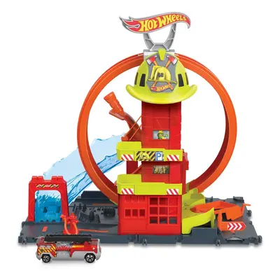 Hot Wheels City Super Loop Fire Station