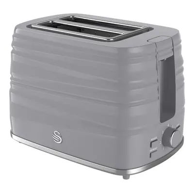 Swan Symphony Slice Toaster in Grey 930W High Gloss Matt Finish Removable Crumb Tray