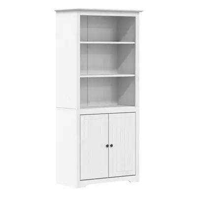 vidaXL Bookcase Bookshelf File Cabinet Sideboard BODO White Solid Wood Pine