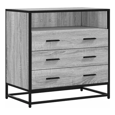 (grey sonoma) vidaXL Drawer Cabinet Smoked Oak 70x41x70 cm Engineered Wood drawer chest