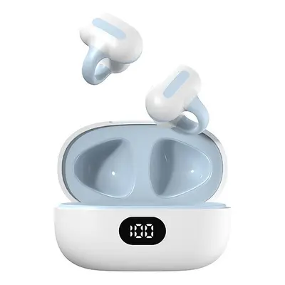 (Blue) True Wireless Headphones TWS Earbuds Ear Clip Bluetooth 5.3 Stereo Surround sound HIFI fo