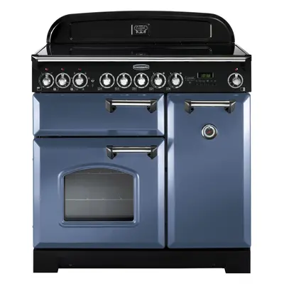 Rangemaster Classic Deluxe CDL90ECSB/C 90cm Electric Range Cooker with 5-Zone Ceramic Hob Stone 