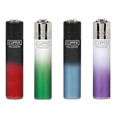 40 Clipper CP11RH Classic Large Flint Crystal Gradient Mix Lighters - CL2C000UKH