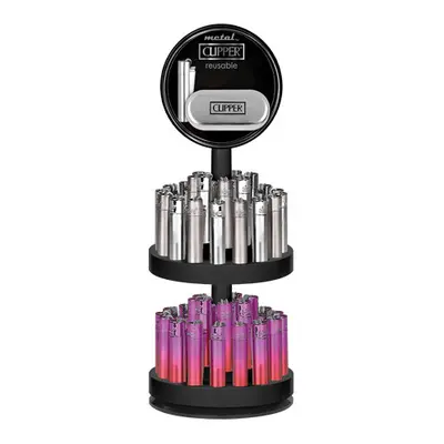 Clipper CMP11 Metal Carousel - Mixed Design Lighters - CM0H000UK