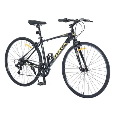 (Black) Shimano Speed Hybrid Bike Aluminum Alloy Frame C-Brake 700C Road Bike For men women's Ci