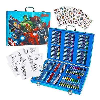 Avengers Art Set for Kids Colouring Pens Colouring Pencils Crayons 130+ Pieces Spiderman Art Sup