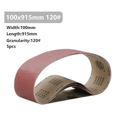 (120# Pcs xÂ Sanding Belt) 5Pcs 915x100mm to Grit Sanding Belt for Flush Belt Machines Polishing