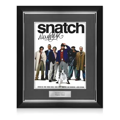 Vinnie Jones Signed Snatch Film Poster. Deluxe Frame