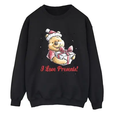 (S, Black) Disney Womens/Ladies Winnie The Pooh Love Presents Sweatshirt