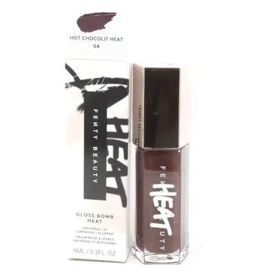 (04 Hot Chocolit Heat) Fenty Beauty Gloss Bomb Heat Universal Lip Luminizer 0.30oz/9ml New With 