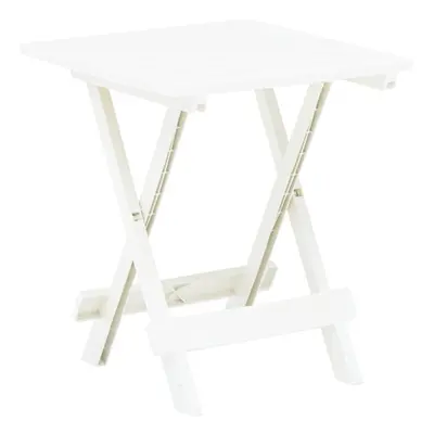 vidaXL Folding Garden Table White 45cm Plastic Bistro Patio Outdoor Stand