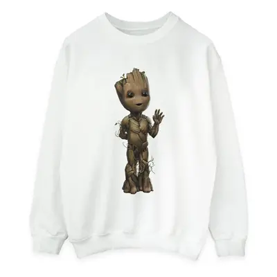 (M, White) Marvel Womens/Ladies I Am Groot Wave Pose Sweatshirt